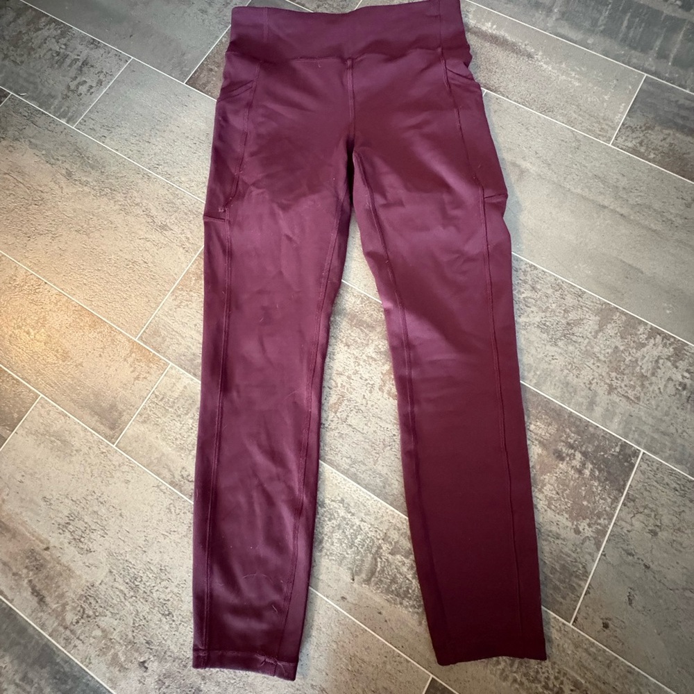 lululemon athletica Maroon High-Rise Active Leggings